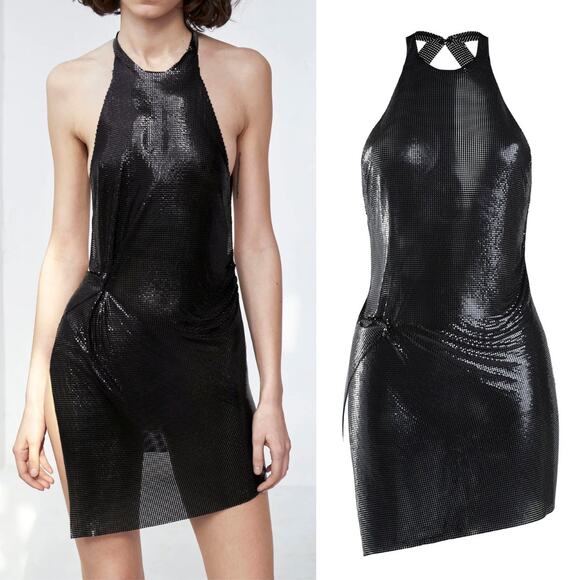 Fannie Schiavoni Alicia Mini Dress Black Size‎ Small - Picture 2 of 12